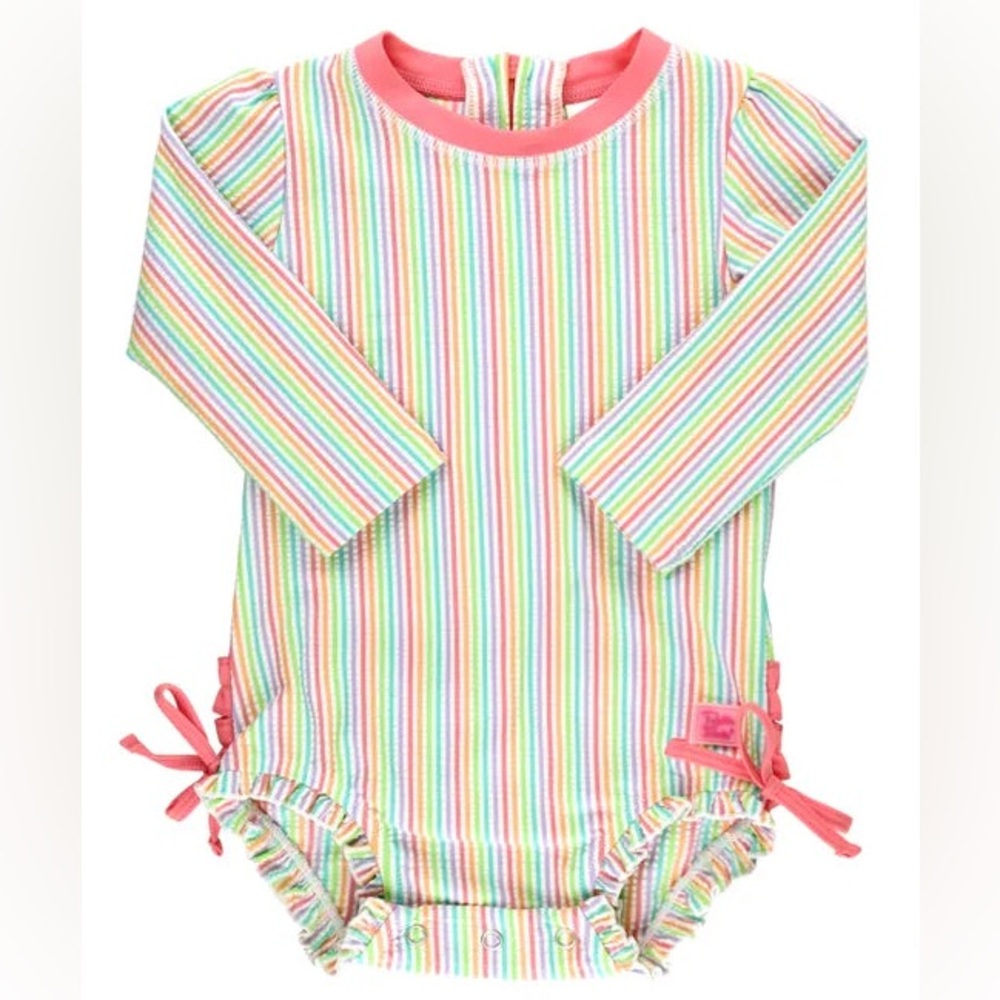 RuffleButts Long Sleeve One Piece Rash Guard